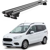 Today Auto Ford Connect Courier (2014-2023) Uyumlu Gri Ara Atkı Port Bagaj Tavan Barı - Gri tavan barı seti