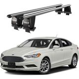 Today Auto Ford Fusion Sedan Iı (2013 ve Sonrası) Oluksuz Kilitli Ara Atkı Port Bagaj Tavan Barı - Gri