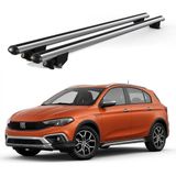 Today Auto Kanca Fiat Egea Cross (2016 ve Sonrası) Uyumlu Gri Kilitli Ara Atkı 120CM Port Bagaj Tavan Barı - Kilitli tavan barı