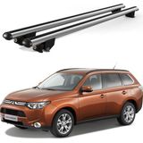 Today Auto Kanca Mıtsubıshı Outlander (2013 ve Sonrası) Uyumlu Gri Kilitli Ara Atkı 130CM Port Bagaj Tavan Barı - Kilitli tavan barı