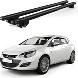 Today Auto Kanca Opel Astra J Estate (2010-2014) Uyumlu Siyah Kilitli Ara Atkı 110CM Port Bagaj Tavan Barı - Kilitli Tavan Barı