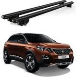 Today Auto Kanca Peugeot 3008 (2016 ve Sonrası) Uyumlu Siyah Kilitli Ara Atkı 130CM Port Bagaj Tavan Barı
