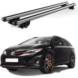 Today Auto Kanca Toyota Auris Touring (2013 ve Sonrası) Uyumlu Gri Kilitli Ara Atkı 110CM Port Bagaj Tavan Barı - Kilitli tavan barı