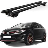 Today Auto Kanca Toyota Auris Touring (2013 ve Sonrası) Uyumlu Siyah Kilitli Ara Atkı 110CM Port Bagaj Tavan Barı - Kilitli tavan barı
