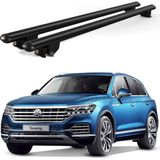 Today Auto Kanca Volkswagen Touareg (2018 ve Sonrası) Uyumlu Siyah Kilitli Ara Atkı 130CM Port Bagaj Tavan Barı