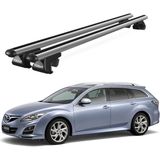 Today Auto Mazda 6 Station Wagon (2013-2021) Uyumlu Gri Ara Atkı Port Bagaj Tavan Barı