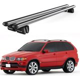 Today Auto Pençe Bmw X5 (2000-2003) Uyumlu Gri Ara Atkı 135CM Port Bagaj Tavan Barı - Gri renkli tavan barı