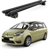 Today Auto Pençe Citroen C4 Picasso Ara Atkı (2006-2012) Uyumlu Siyah Ara Atkı Port Bagaj Tavan Barı - Tavan barı uyumlu