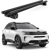 Today Auto Pençe Citroen C5 Aircross Suv (2018 ve Sonrası) Uyumlu Siyah Ara Atkı Port Bagaj Tavan Barı - Suv tavan barı