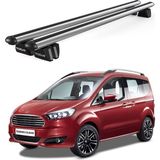 Today Auto Pençe Ford Tourneo Courier (2014 ve Sonrası) Uyumlu Gri Ara Atkı Port Bagaj Tavan Barı