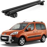 Today Auto Pençe Peugeot Partner Tepee (2002-2008) Uyumlu Siyah Ara Atkı 109CM Port Bagaj Tavan Barı - 000-Siyah