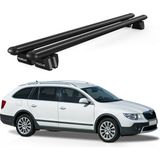 Today Auto Pençe Skoda Superb Alldrive Mkıı (2012-2015) Uyumlu Siyah Ara Atkı Port Bagaj Tavan Barı - Skoda Superb uyumlu