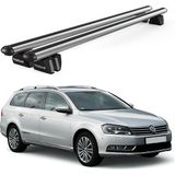 Today Auto Pençe Volkswagen Passat Variant B7 (2010-2014) Uyumlu Gri Ara Atkı Port Bagaj Tavan Barı - Tavan barı seti