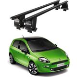 Today Auto Royal Fiat Punto Iıı (2012 - 2018) Uyumlu Siyah Kilitli Ara Atkı Port Bagaj Tavan Barı - Kilitli tavan barı