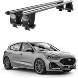 Today Auto Royal Ford Focus Iv (2018 ve Sonrası) Uyumlu Gri Kilitli Ara Atkı Port Bagaj Tavan Barı - Kilitli gri tavan barı