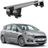 Today Auto Royal Ford S-Max Iı (2015 ve Sonrası) Uyumlu Gri Kilitli Ara Atkı Port Bagaj Tavan Barı - Kilitli tavan barı