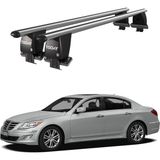 Today Auto Royal Hyundai Genesis (2008-2014) Uyumlu Gri Kilitli Ara Atkı Port Bagaj Tavan Barı