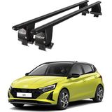Today Auto Royal Hyundai I20 (2020 ve Sonrası) Uyumlu Siyah Kilitli Ara Atkı Port Bagaj Tavan Barı - Kilitli tavan barı