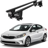 Today Auto Royal Kia Forte Iı (2014 - 2018) Uyumlu Siyah Kilitli Ara Atkı Port Bagaj Tavan Barı - Kilitli tavan barı
