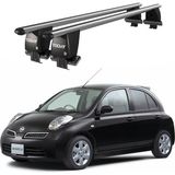 Today Auto Royal Nissan Micra / March (2002-2010) Uyumlu Gri Kilitli Ara Atkı Port Bagaj Tavan Barı