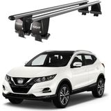 Today Auto Royal Nissan Qashqai / Dualis (2017 - 2021) Uyumlu Gri Kilitli Ara Atkı Port Bagaj Tavan Barı - Kilitli tavan barı