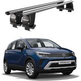 Today Auto Royal Opel Crossland (2020 ve Sonrası) Uyumlu Gri Kilitli Ara Atkı Port Bagaj Tavan Barı - Kilitli tavan barı