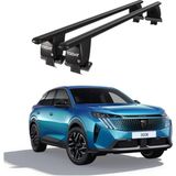 Today Auto Royal Peugeot 3008 (2021 ve Sonrası) Uyumlu Siyah Kilitli Ara Atkı Port Bagaj Tavan Barı - Kilitli tavan barı
