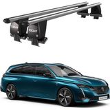 Today Auto Royal Peugeot 308 Station Wagon (2021 ve Sonrası) Uyumlu Gri Kilitli Ara Atkı Port Bagaj Tavan Barı - Kilitli tavan barı