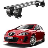 Today Auto Royal Seat Leon (2005-2009) Uyumlu Gri Kilitli Ara Atkı Port Bagaj Tavan Barı - Kilitli tavan barı