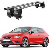 Today Auto Royal Seat Leon (2009-2013) Uyumlu Gri Kilitli Ara Atkı Port Bagaj Tavan Barı - Kilitli tavan barı