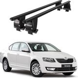 Today Auto Royal Skoda Octavia Iıı (2013 ve Sonrası) Uyumlu Siyah Kilitli Ara Atkı Port Bagaj Tavan Barı - Kilitli tavan barı