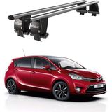 Today Auto Royal Toyota Verso (2009-2018) Uyumlu Gri Kilitli Ara Atkı Port Bagaj Tavan Barı - Kilitli tavan barı