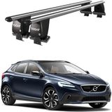 Today Auto Royal Volvo V40 (2016 ve Sonrası) Uyumlu Gri Kilitli Ara Atkı Port Bagaj Tavan Barı - Kilitli tavan barı