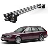 Today Auto Trio-I Audi A6 Avant (1994-1998) Uyumlu Kilitli Ara Atkı 120CM Port Bagaj Tavan Barı - Gri