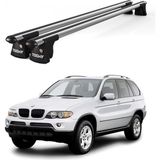Today Auto Trio-I Bmw X5 (E53) (2004-2007) Uyumlu Kilitli Ara Atkı 135CM Port Bagaj Tavan Barı - Gri - Kilitli tavan barı