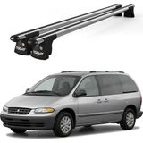 Today Auto Trio-I Chrysler Voyager (1996-2000) Uyumlu Kilitli Ara Atkı 135CM Port Bagaj Tavan Barı - Gri