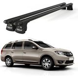 Today Auto Trio-I Dacia Logan (2013 ve Sonrası) Uyumlu Siyah Kilitli Ara Atkı 120CM Port Bagaj Tavan Barı - Kilitli tavan barı