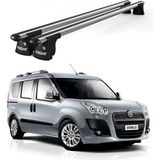 Today Auto Trio-I Fiat Doblo (2000-2009) Uyumlu Kilitli Ara Atkı 135CM Port Bagaj Tavan Barı - Gri
