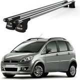 Today Auto Trio-I Fiat Idea (2003 ve Sonrası) Uyumlu Kilitli Ara Atkı 120CM Port Bagaj Tavan Barı - Gri