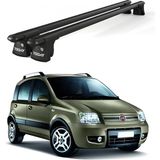 Today Auto Trio-I Fiat Panda (2003-2011) Uyumlu Siyah Kilitli Ara Atkı 120CM Port Bagaj Tavan Barı - kilitli tavan barı
