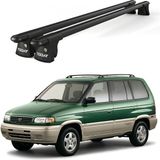 Today Auto Trio-I Mazda Mpv (1997-1999) Uyumlu Siyah Kilitli Ara Atkı 135CM Port Bagaj Tavan Barı - Kilitli tavan barı