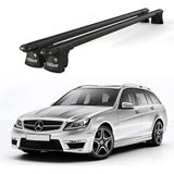 Today Auto Trio-I Mercedes-Benz C Kombi (2007-2013) Uyumlu Siyah Kilitli Ara Atkı 120CM Port Bagaj Tavan Barı - Kilitli tavan barı