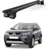 Today Auto Trio-I Mitsubishi Outlander (2005-2012) Uyumlu Siyah Kilitli Ara Atkı 120CM Port Bagaj Tavan Barı - Kilitli tavan barı