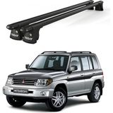 Today Auto Trio-I Mitsubishi Pajero (1999-2006) Uyumlu Siyah Kilitli Ara Atkı 120CM Port Bagaj Tavan Barı