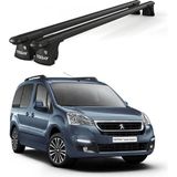 Today Auto Trio-I Peugeot Partner (2008 ve Sonrası) Uyumlu Siyah Kilitli Ara Atkı 135CM Port Bagaj Tavan Barı