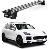 Today Auto Trio-I Porsche Cayenne (2010 ve Sonrası) Uyumlu Kilitli Ara Atkı 135CM Port Bagaj Tavan Barı - Gri