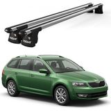Today Auto Trio-I Skoda Octavia Kombi (2005-2007) Uyumlu Kilitli Ara Atkı 120CM Port Bagaj Tavan Barı - Gri