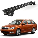 Today Auto Trio-I Skoda Octavia Kombi (2013 ve Sonrası) Uyumlu Siyah Kilitli Ara Atkı 120CM Port Bagaj Tavan Barı - kilitli tavan barı