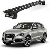 Today Auto Trio-Iı Audi Q5 (2012 ve Sonrası) Uyumlu Siyah Kilitli Ara Atkı 135CM Port Bagaj Tavan Barı - Kilitli tavan barı