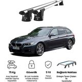 Today Auto Trio-Iı Bmw 3 Serisi (F31) (2012-2015) Kilitli Ara Atkı 120CM Port Bagaj Tavan Barı - Gri - .